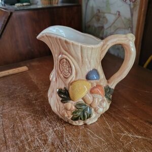 Mushroom Wood Shape Pitcher, Similar To ARNEL 1973